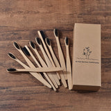 Neue design mischfarbe bambus zahnbürste Eco Friendly hölzernen Zahn Pinsel Weichen borsten Spitze Holzkohle erwachsene mundpflege zahnbürste