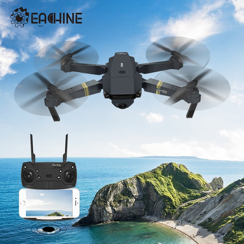 Eachine e58 wifi fpv com verdadeiro 720 p/1080 p câmera grande angular hd modo de retenção alta braço dobrável rc zangão quadcopter rtf vs s9hw m69